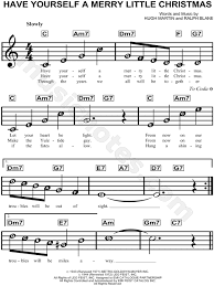 We Wish You A Merry Christmas Violin Sheet Music With Letters Judy Garland Have Yourself A Merry Little Christmas Sheet Music For Beginners In C Major Download Print Christmas Sheet Music Christmas Piano Music Flute Sheet Music