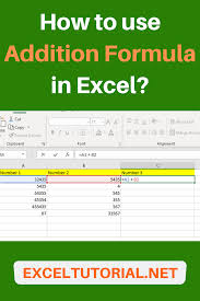 How To Use Addition Formula In Excel Excel Tutorials Microsoft Excel Tutorial Medical Technology