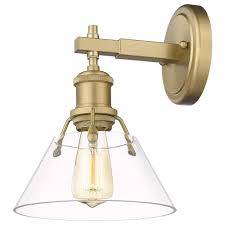 Stylish wall sconce brass frame champagne or antique bronze for sale at 1stdibs. Golden Lighting Orwell 1 Light Bath Vanity In Brushed Champagne Bronze Nebraska Furniture Mart