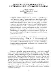Majlis sosial berhubung dengan pekerjaan, semasa menjalankan tugas di luar tempat kerja. Gangguan Seksual Di Tempat Kerja Definis