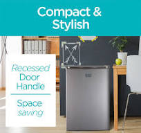Black+Decker 2.5 cu. ft. Mini Fridge w/Freezer Stainless Look