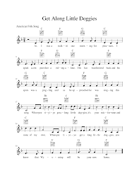 Through wister's influence, the melody and lyrics were first published in 1910 in john lom. Git Along Little Doggies Sheet Music For Piano Solo Musescore Com