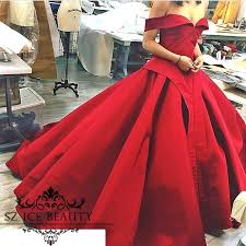 Find More Evening Dresses Information About Vintage Red Ball Gown Evening Dress Long Plus Size Off The Shoulder La Puffy Prom Dresses Red Ball Gowns Ball Gowns