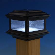 Colonial Solar Post Cap Light By Classy Caps Matte Black Solar Post Caps Post Cap Deck Post Lights
