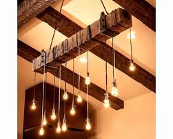 Rustic Wood Beam Lighting Industrial Chandelier Id Lights Reclaimed Wood Beams Wooden Beams Lights