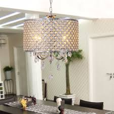 Trommel Chrom Runde Kronleuchter Kristall Moderne 4 Lichter