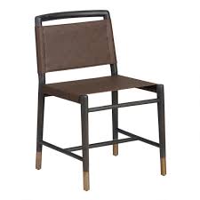 Brown Faux Leather Ayden Dining Chairs Set Of 2 In 2020 Dining Chairs Dining Chair Set Affordable Dining Room Chairs