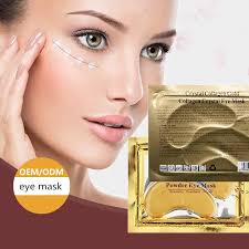 Travel Personal Skin Care Korean Beauty Cosmetics Gel Eyepatch For Eye Bag  Removal 24K Gold Collagen