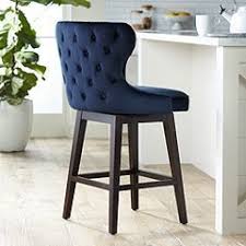 Ariana 25 1 2 Brass Trimmed Navy Blue Swivel Counter Stool Www Lampsplus Com Swivel Counter Stools Counter Height Bar Stools Counter Stools