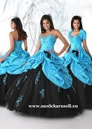 Designer brautkleid farbig schwarz weiss. Quinceanera Ballkleid Brautkleid In Blau Schwarz Www Modekarusell Eu Ballkleid Kleider Extravagante Kleider