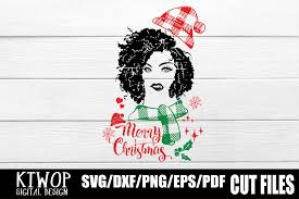 Download Christmas Sexy Black Woman Scarf Svg Graphic By Ktwop Creative Fabrica SVG Cut Files