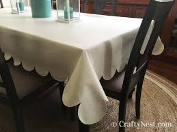 This old house general contractor tom silva shows a simple way to construct a strong and sturdy picnic table. Diy No Sew Scalloped Tablecloth Crafty Nest