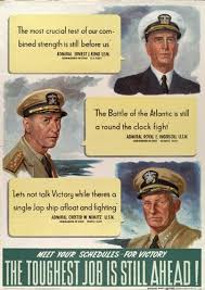 Wwii Poster Featuring Us Naval Commanders Wwii Posters Military Poster Propaganda Posters