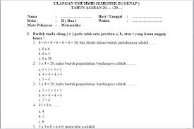Soal uas matematika kelas 6 semester 2 juragan les. Soal Uts Matematika Kelas 5 Semester 2 Tahun Ajaran 2017 2018 Juragan Les Rahasia Soal Ulangan Sd Kelas 4 Tema 1 2 3 4 5 Semester 1 Dan 2