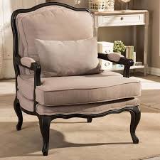 Baxton Studio Antoinette Beige Fabric Upholstered Accent Chair 28862 4529 Hd The Home Depot Upholstered Accent Chairs French Accent Chairs Accent Chairs