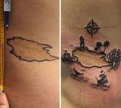 Mole Birthmark Tattoo Cover Up From A Mole To An Island Cover Tattoo Birthmark Tattoo Tattoos