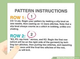 3 Ways To Read A Knitting Pattern Wikihow