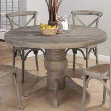 48 w round dining table solid wood grey finish traditional. Pin By Susan Beyer On Dining Room Round Pedestal Dining Table Grey Round Dining Table Glass Dining Room Sets