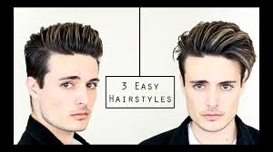 This laidback look is the perfect finishing touch to any outfit. 3 Easy Mens Hairstyles No Heat Hair Tutorial Healthy Hair 2016 Youtube