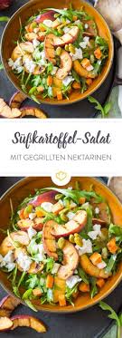 Gegrillte Nektarinen Und Susskartoffel Salat Rezept Susskartoffel Salat Rezepte Susskartoffel Rezepte