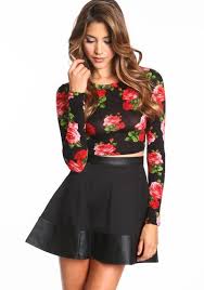 Crop Tops Best And Latest Outfit Cosmetic Ideas Crop Top Outfits Fashion Floral Crop Top Outfit