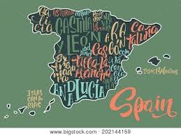 Spain is made up of 17 autonomous regions known in spain as 'comunidades autónomas'. Silhouette Map Spain Vector Photo Free Trial Bigstock