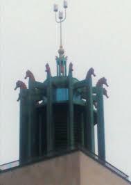Close Up Of Spire Of Newcastle Civic Centre Newcastle Upon Tyne Newcastle Civic Center