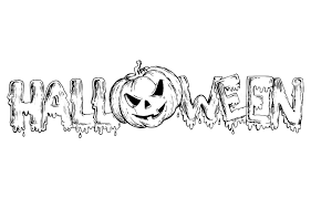 Halloween texte et citrouille - Halloween - Coloriages difficiles pour  adultes