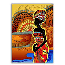 Tableau portrait femme africaine, tableau africain, peinture ethnique. Peinture Sur Toile De Femme Noire Magnifique Tableau Mural Portrait De Femme Africaine Affiche D Art Mural Retro Aliexpress