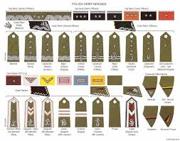 Polish Army Insignia Using This Shade Of Earthy Green Shows That Nowadays These Rankings Are Army Based There Is A Sli Army Ranks Military Ranks Navy Ranks
