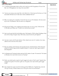Decimal multiplication worksheet type and range: Decimal Worksheets Free Distance Learning Worksheets And More Commoncoresheets