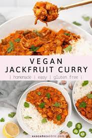 Jackfruit Curry Vegan Easy Avocado Centric Recipe Jackfruit Curry Jackfruit Jackfruit Recipes