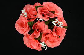 Our artificial cemetery flowers have the look of real flowers, but boast exceptional longevity, even when exposed to the elements. Silk Flowers By Color Orange Coral Spice