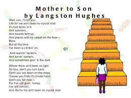 Mother To Son Analysis Abbie S Literature