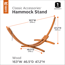 Harvested from sustainably managed forests, this wood contains a natural preservative that prevents rotting or mildewing and keeps insects. Classic Accessories Natural Wood Hammock Stand Walmart Com Walmart Com