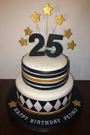 25th birthday wishes may not mark a major milestone but these birthday messages are still important — they do celebrate a loved one's quarter century of life. 25 Birthday Gold White And Black Cake By Sweetmom Cakesdecor