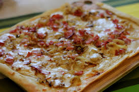 Tarte Flambee Recipe Alsatian Bacon And Onion Tart Flammekueche Flambe Recipe Food Recipes Fromage Blanc Recipe