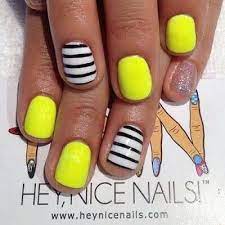 Floral nails, cool nails or 3d nails? 21 Beautiful Neon Nails To Try Summer Gel Nails Yellow Nails Neon Nails