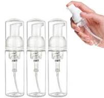 3PCS Clear Dispenser Soap Foam Foaming Pump Bottle 50ml Suds Plastic Travel  Size