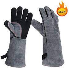 Ozero Leather Welding Gloves Full Protection Extreme Heat Resistant 662 Insulated Bbq Oven Baking Meat Grilling Welding Gloves Gloves Heat Resistant Gloves