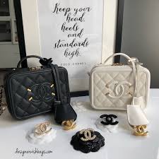 Black And White Chanel Bag Black And Withe Chanel Vanity Bag Caviar Leather Www Designerwishbags Com Chanel Chanelbag Chanelvanity Chanel Chanel Vanity Case Vanity Bag Chanel