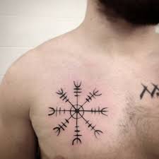Aegishjalmur Tattoo On The Chest By Ivy Saruzi