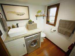 The first suggestion when it comes to small bathroom layouts is to build up, not out. 8 Tiny House Bathrooms Packed With Style Hgtv S Decorating Design Blog Hgtv