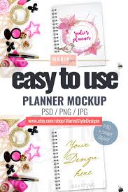 Download Wedding Planner Mockup Spiral Notebook Mockup On Feminine Etsy Notebook Cover Design Etsy Seller Mockup