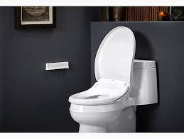 Kohler novita elongated bowl bidet seat with warm air dryer, heated seat, and side panel controls model: Elongated Bidet Toilet Seat Bathroom Novita Kohler