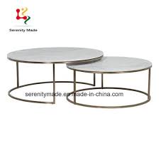 She will buy the coffee table to match. Modern Furniture Metal Marble 2 Piece Nest Round Table Coffee Table Set China Marble Coffee Table Nesting Tables Set Made In China Com