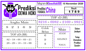 Prediksi Togel China 15 November 2020 Taiwan November Hoki