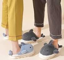 Amazon.com | Soft Plush Whale Shark Fuzzy Slippers 1.6 ...