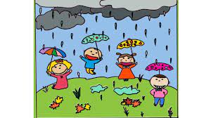 Original file at image/png format. Drawing Of Children Are Playing In Rain Dunia Belajar