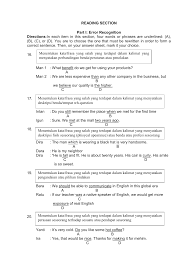 *5,tentang bahasa inggris pembetulan kalimat (error recognition)? Contoh Soal Bahasa Inggris 2